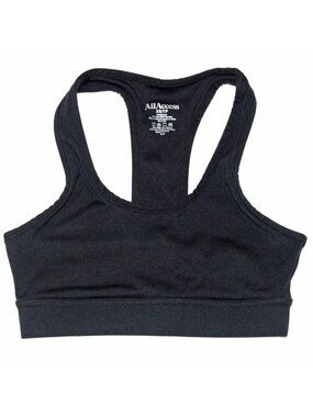 ALL ACCESS Bandier Black Front Row Bra XS/TP BTS19166 Logo Retail $68